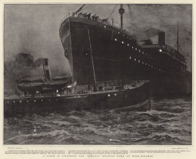 A Liner in Collision, the Oceanic Running Down an Irish Steamer by Joseph Nash